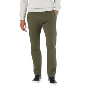 Roundtree Yorke•Classic Fit Cotton Olive Khaki Pants